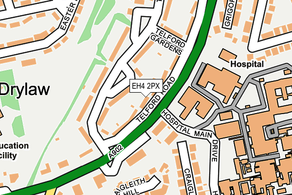 EH4 2PX map - OS OpenMap – Local (Ordnance Survey)