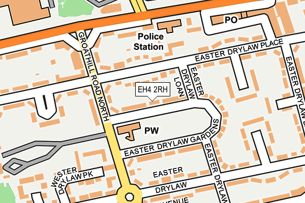 EH4 2RH map - OS OpenMap – Local (Ordnance Survey)