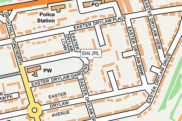 EH4 2RL map - OS OpenMap – Local (Ordnance Survey)