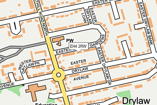 EH4 2RW map - OS OpenMap – Local (Ordnance Survey)