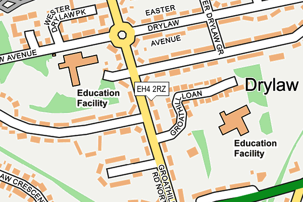 EH4 2RZ map - OS OpenMap – Local (Ordnance Survey)
