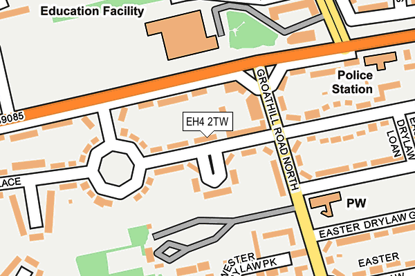 EH4 2TW map - OS OpenMap – Local (Ordnance Survey)