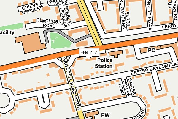 EH4 2TZ map - OS OpenMap – Local (Ordnance Survey)