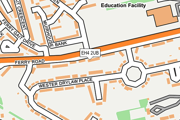 EH4 2UB map - OS OpenMap – Local (Ordnance Survey)