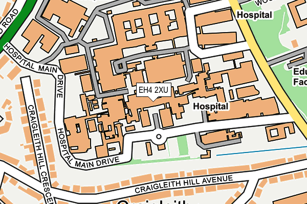 EH4 2XU map - OS OpenMap – Local (Ordnance Survey)