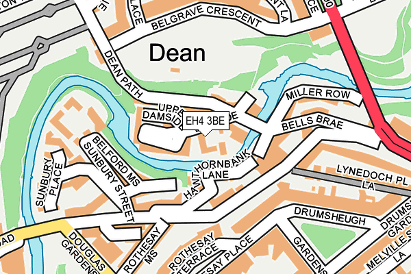 EH4 3BE map - OS OpenMap – Local (Ordnance Survey)