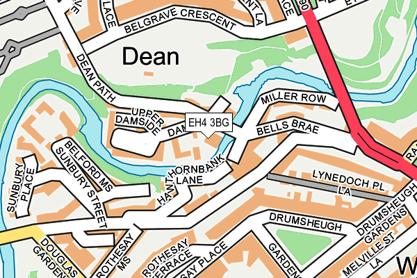 EH4 3BG map - OS OpenMap – Local (Ordnance Survey)