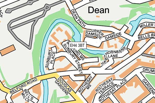 EH4 3BT map - OS OpenMap – Local (Ordnance Survey)
