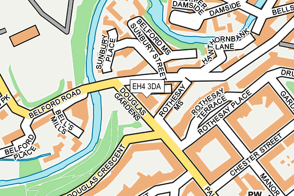 EH4 3DA map - OS OpenMap – Local (Ordnance Survey)