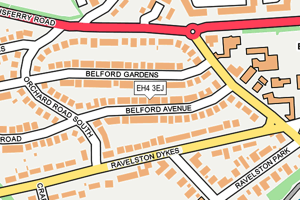 EH4 3EJ map - OS OpenMap – Local (Ordnance Survey)