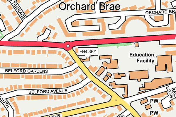 EH4 3EY map - OS OpenMap – Local (Ordnance Survey)