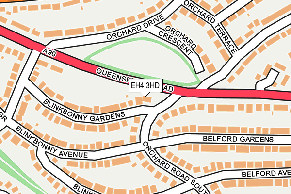 EH4 3HD map - OS OpenMap – Local (Ordnance Survey)