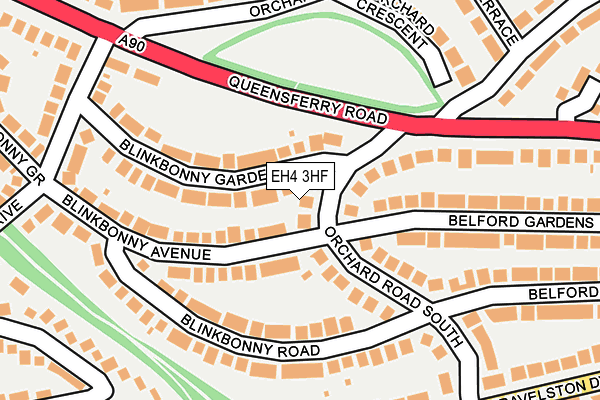 EH4 3HF map - OS OpenMap – Local (Ordnance Survey)