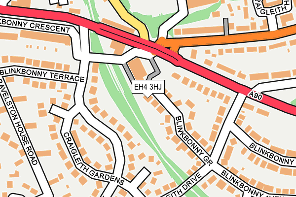 EH4 3HJ map - OS OpenMap – Local (Ordnance Survey)