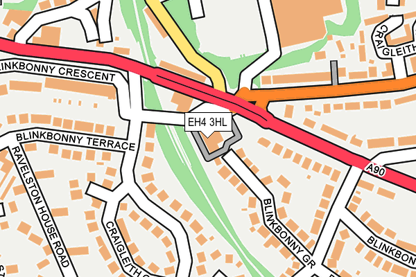 EH4 3HL map - OS OpenMap – Local (Ordnance Survey)