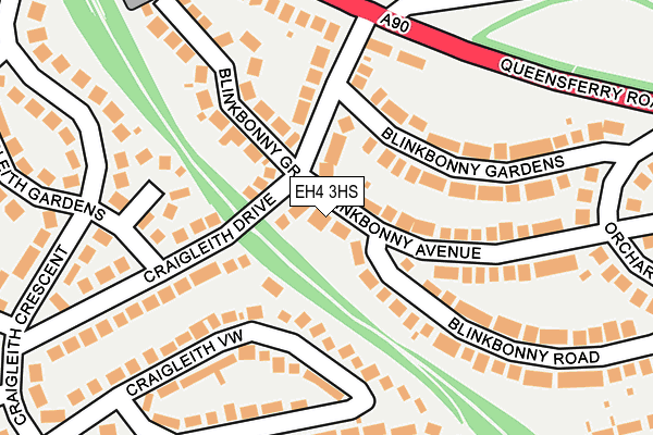 EH4 3HS map - OS OpenMap – Local (Ordnance Survey)