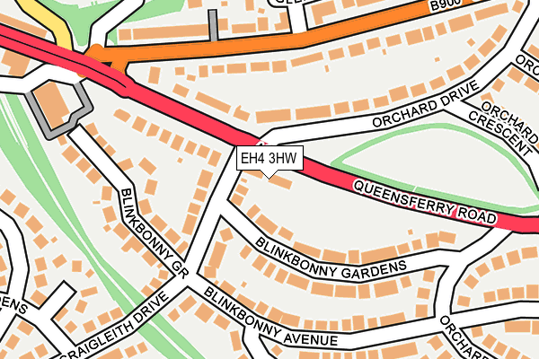 EH4 3HW map - OS OpenMap – Local (Ordnance Survey)