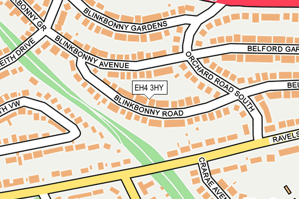 EH4 3HY map - OS OpenMap – Local (Ordnance Survey)