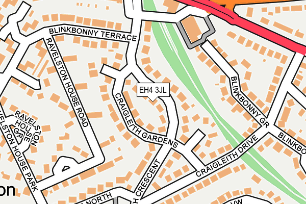 EH4 3JL map - OS OpenMap – Local (Ordnance Survey)