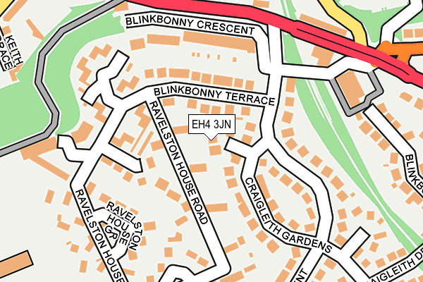 EH4 3JN map - OS OpenMap – Local (Ordnance Survey)