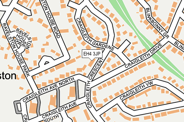 EH4 3JP map - OS OpenMap – Local (Ordnance Survey)