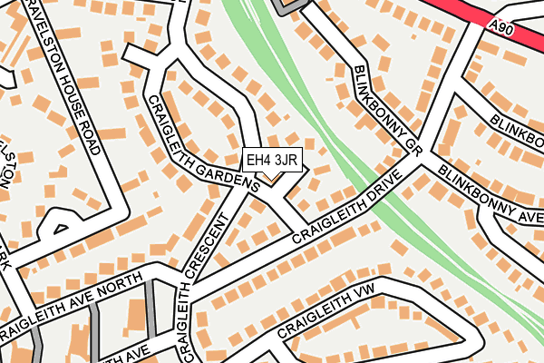 EH4 3JR map - OS OpenMap – Local (Ordnance Survey)