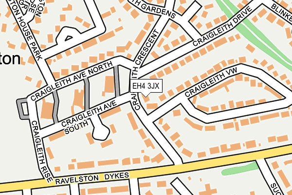EH4 3JX map - OS OpenMap – Local (Ordnance Survey)