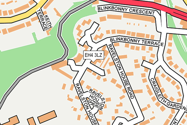 EH4 3LZ map - OS OpenMap – Local (Ordnance Survey)