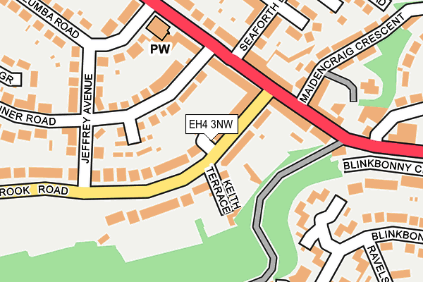 EH4 3NW map - OS OpenMap – Local (Ordnance Survey)