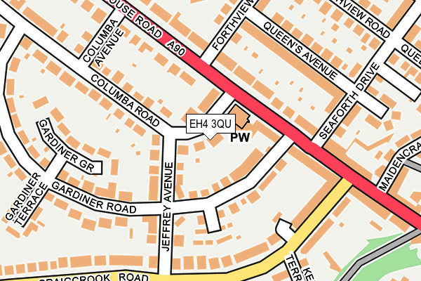 EH4 3QU map - OS OpenMap – Local (Ordnance Survey)