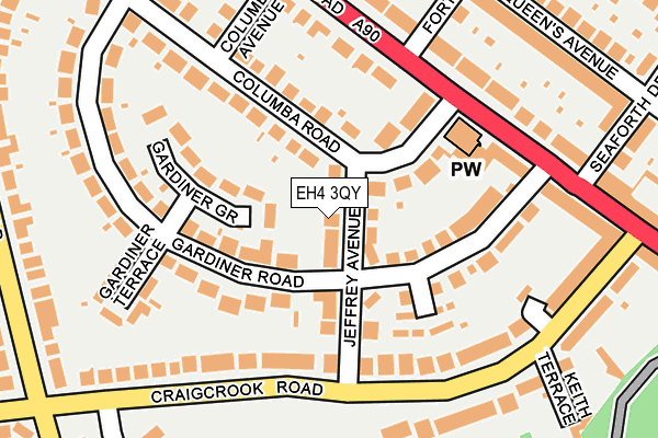 EH4 3QY map - OS OpenMap – Local (Ordnance Survey)