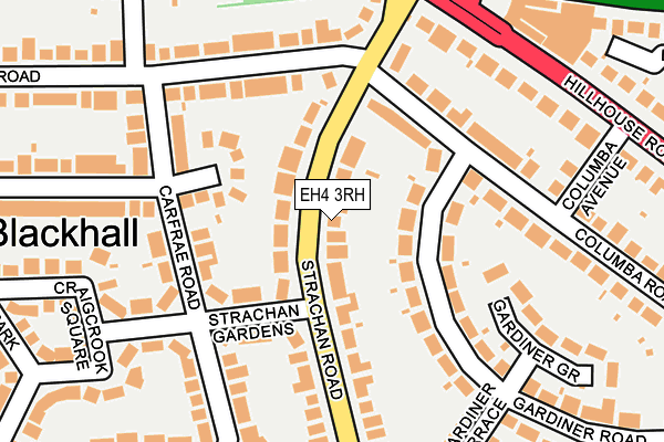 EH4 3RH map - OS OpenMap – Local (Ordnance Survey)