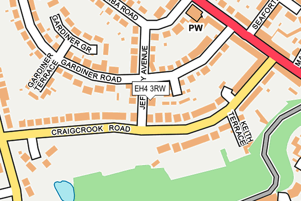 EH4 3RW map - OS OpenMap – Local (Ordnance Survey)