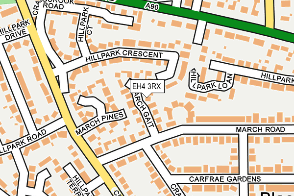 EH4 3RX map - OS OpenMap – Local (Ordnance Survey)