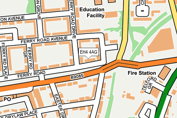 EH4 4AG map - OS OpenMap – Local (Ordnance Survey)