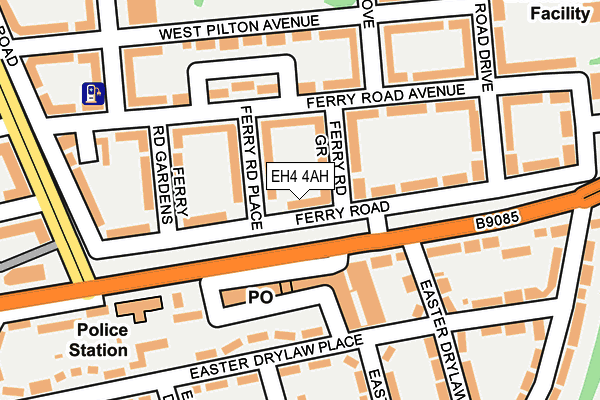 EH4 4AH map - OS OpenMap – Local (Ordnance Survey)