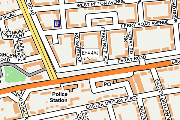 EH4 4AJ map - OS OpenMap – Local (Ordnance Survey)