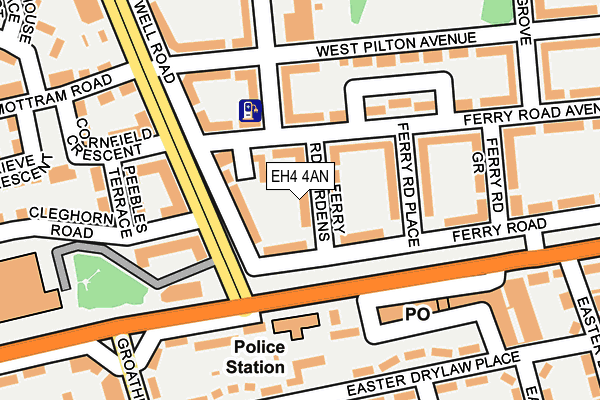 EH4 4AN map - OS OpenMap – Local (Ordnance Survey)