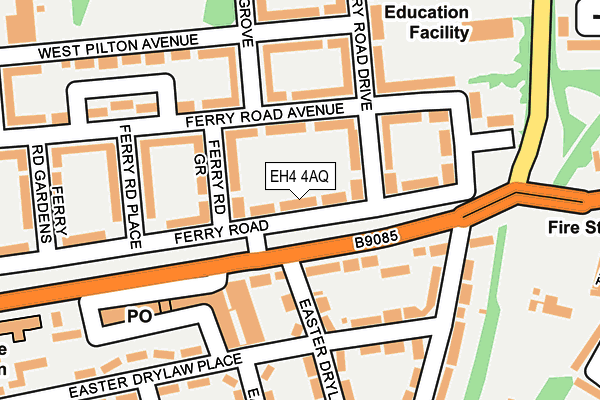 EH4 4AQ map - OS OpenMap – Local (Ordnance Survey)