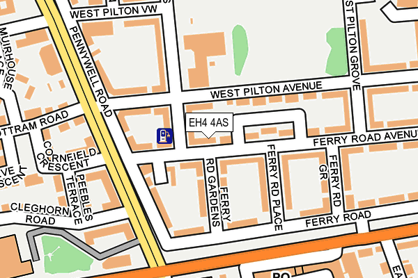 EH4 4AS map - OS OpenMap – Local (Ordnance Survey)