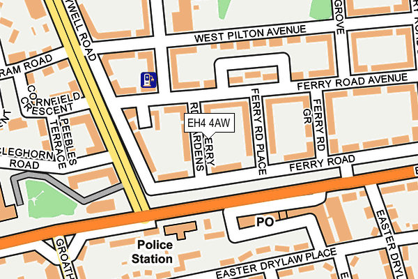 EH4 4AW map - OS OpenMap – Local (Ordnance Survey)