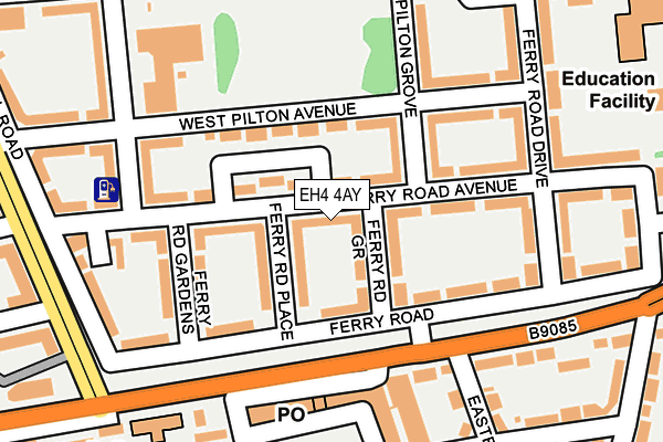 EH4 4AY map - OS OpenMap – Local (Ordnance Survey)