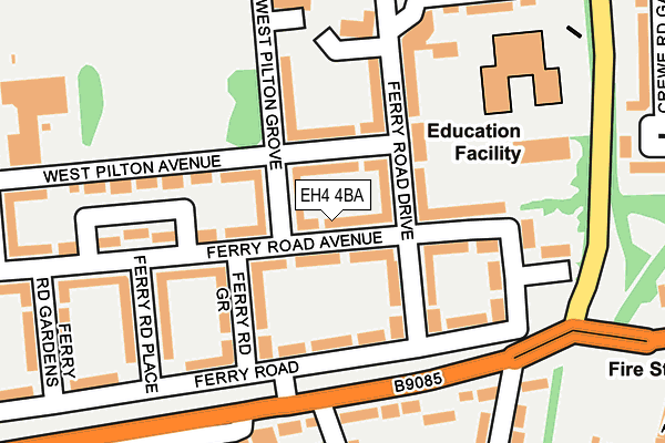 EH4 4BA map - OS OpenMap – Local (Ordnance Survey)