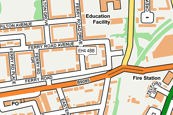 EH4 4BB map - OS OpenMap – Local (Ordnance Survey)