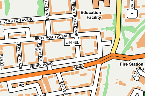 EH4 4BD map - OS OpenMap – Local (Ordnance Survey)