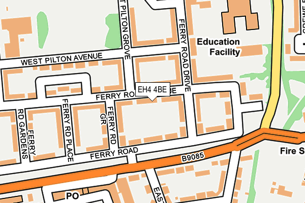 EH4 4BE map - OS OpenMap – Local (Ordnance Survey)