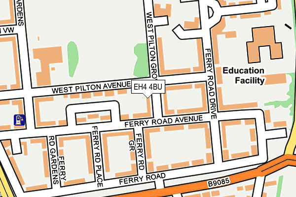 EH4 4BU map - OS OpenMap – Local (Ordnance Survey)