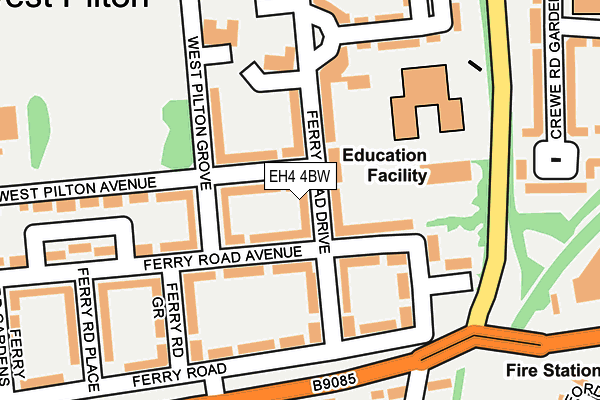 EH4 4BW map - OS OpenMap – Local (Ordnance Survey)