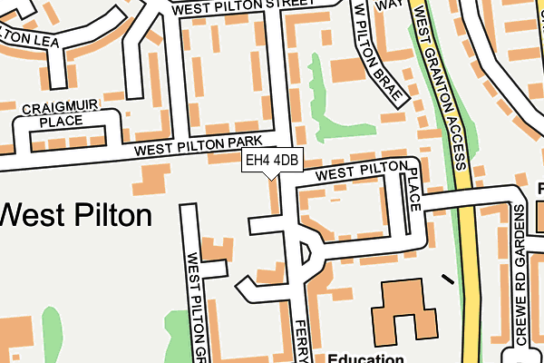 EH4 4DB map - OS OpenMap – Local (Ordnance Survey)