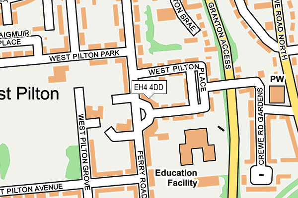 EH4 4DD map - OS OpenMap – Local (Ordnance Survey)